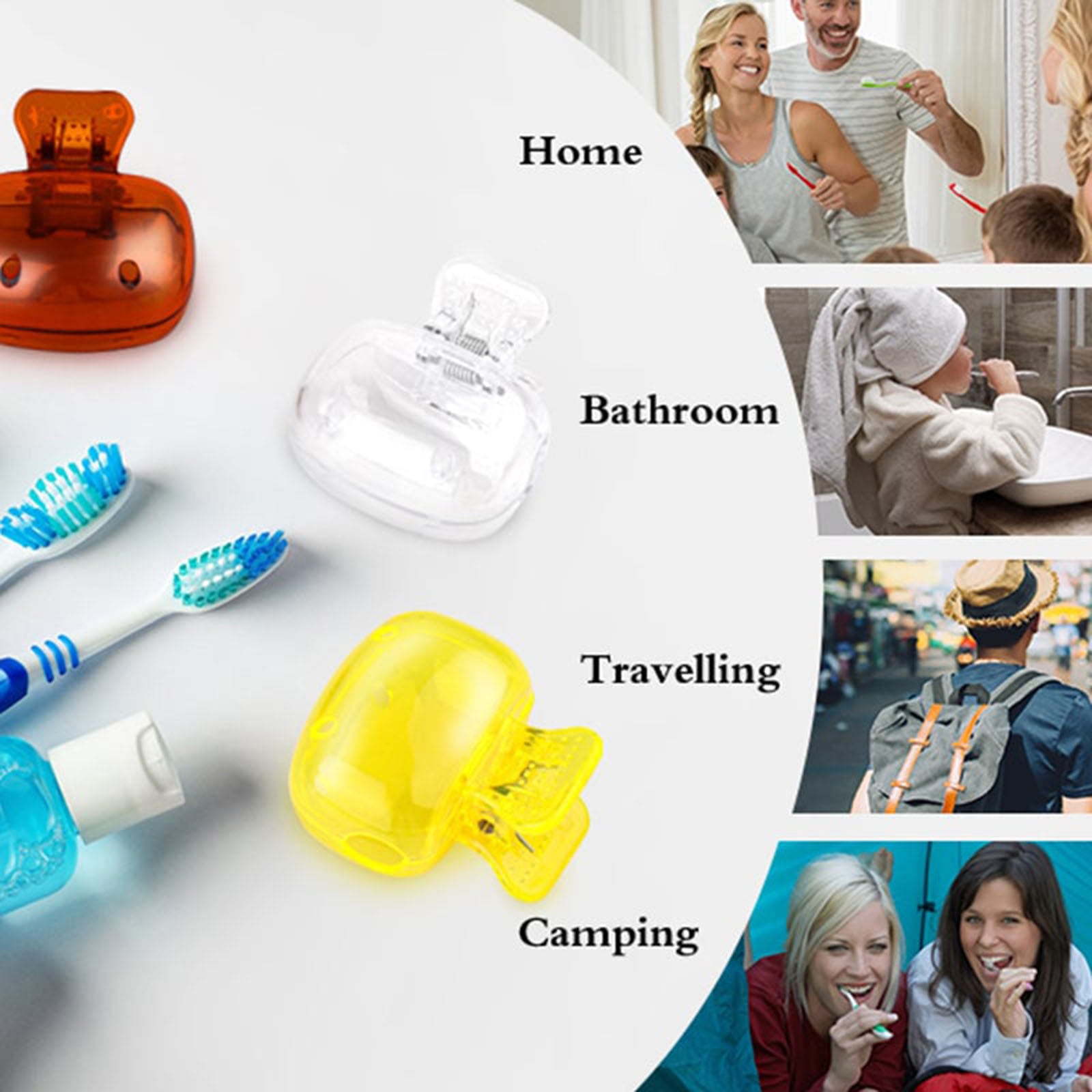 Newest Toothbrush Storage Clip Household Travel Portable Anti-dust Toothbrush Head Protector Multiple Functions Travel Organizer