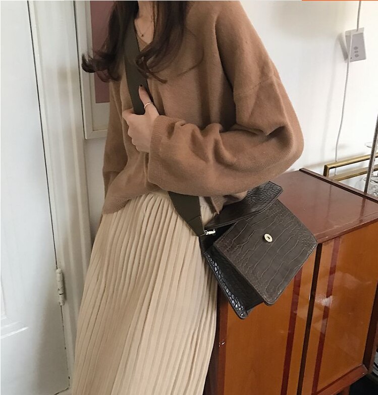 Bolso de mujer a la un bolso de hombro señora chica Linda vintage messenger bolsa cruzada simple yuii2