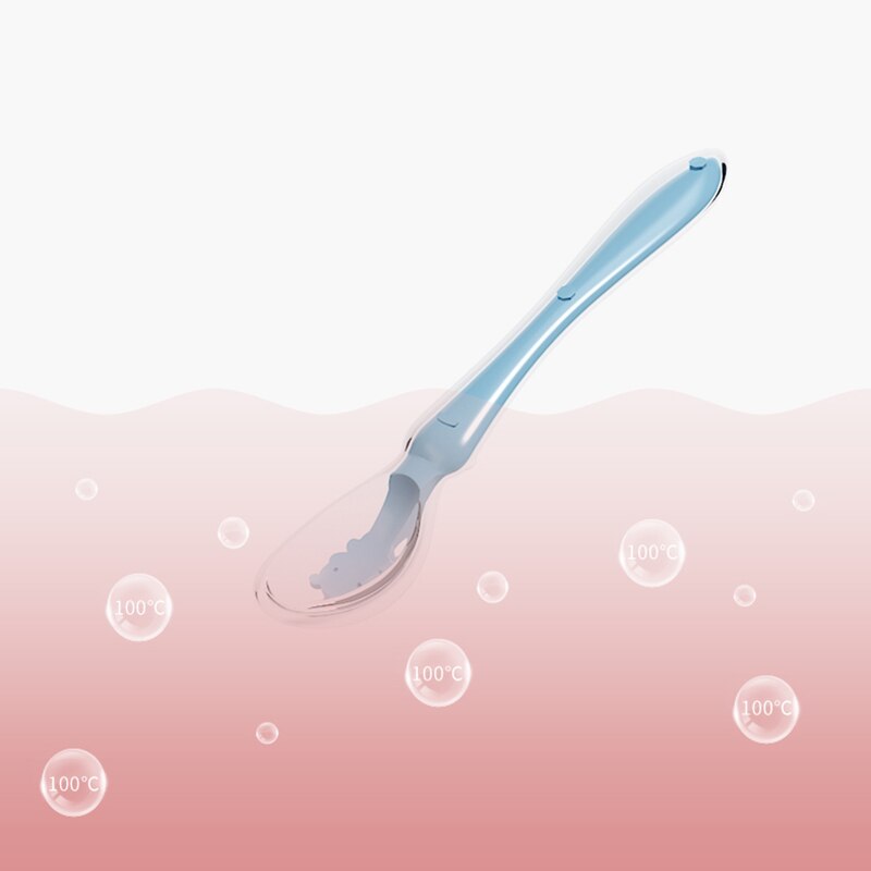 Baby Silikon Weiche Suppe Löffel Hcalthy Kleinkind Scnsing Tcmpcrature Saugnapf Kichen Kochen Löffel Ricc Löffel Childrc Tablcwarc