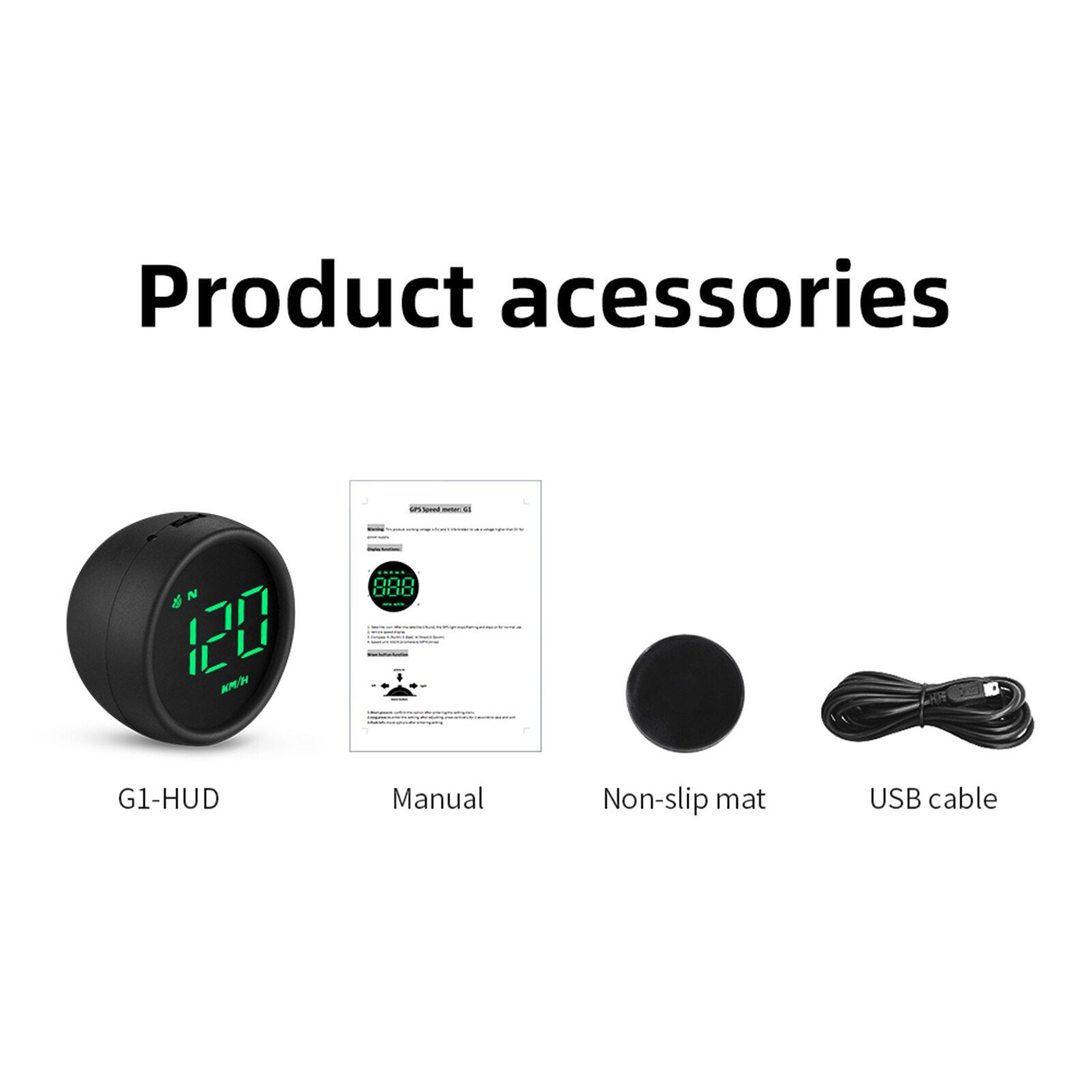 GPS Speedometer Intelligent Digital Display Gauge Car Motorcycle Universal With Alarm Function Automatic Sensitivity Mode