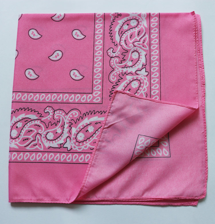 55 Cm Paisley Bandana In Sport Sjaal Polyester Hoofdband Voor Jongen/Meisje Hoofddeksels: Roze