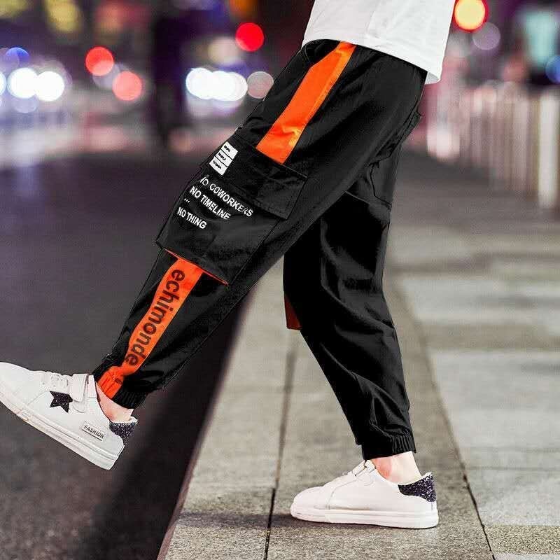 Everyin drenge bukser store drenge børne cargo bukser afslappede multi-pocket sportsbukser forår efterår teeage børn & #39 ;s lange bukser
