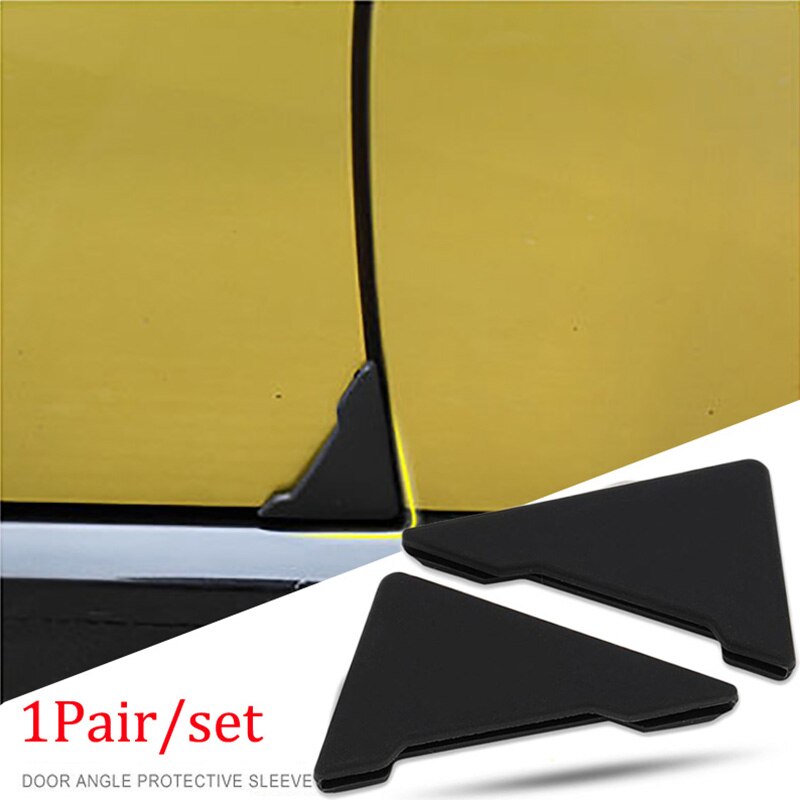 Protectores anticolisión para esquina de puerta de coche, cubierta triangular de puerta delantera de coche, pegatina de seguridad antióxido de silicona, 2 uds.