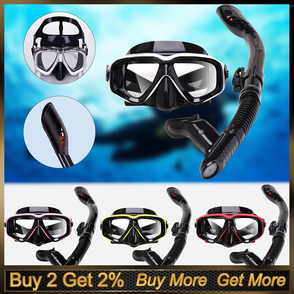 Unisex Diving Masks Snorkel Set Snorkeling Diving Equipment Silicone Diving Snorkeling Glasses Set Подводная Охота