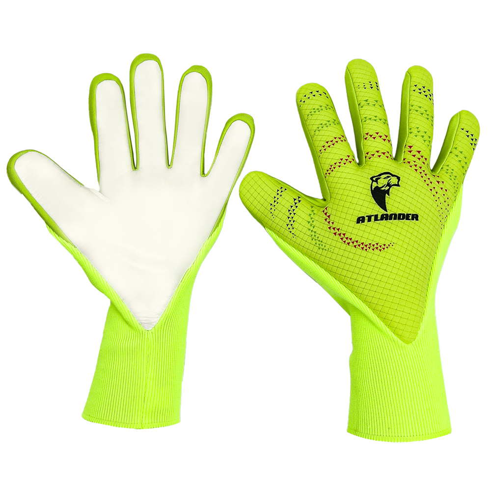 Professionelle Fußball-Torwarthandschuhe, Latex, verdickter Schutz, Erwachsene, Kinder, Torwart, Kinder, Teenager, Torwart-Fußballhandschuhe: Black / S