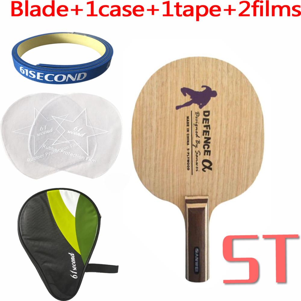 Sanwei-lame de Tennis de Table, Alpha, pour raquette de Ping-Pong: ST with H 1 case