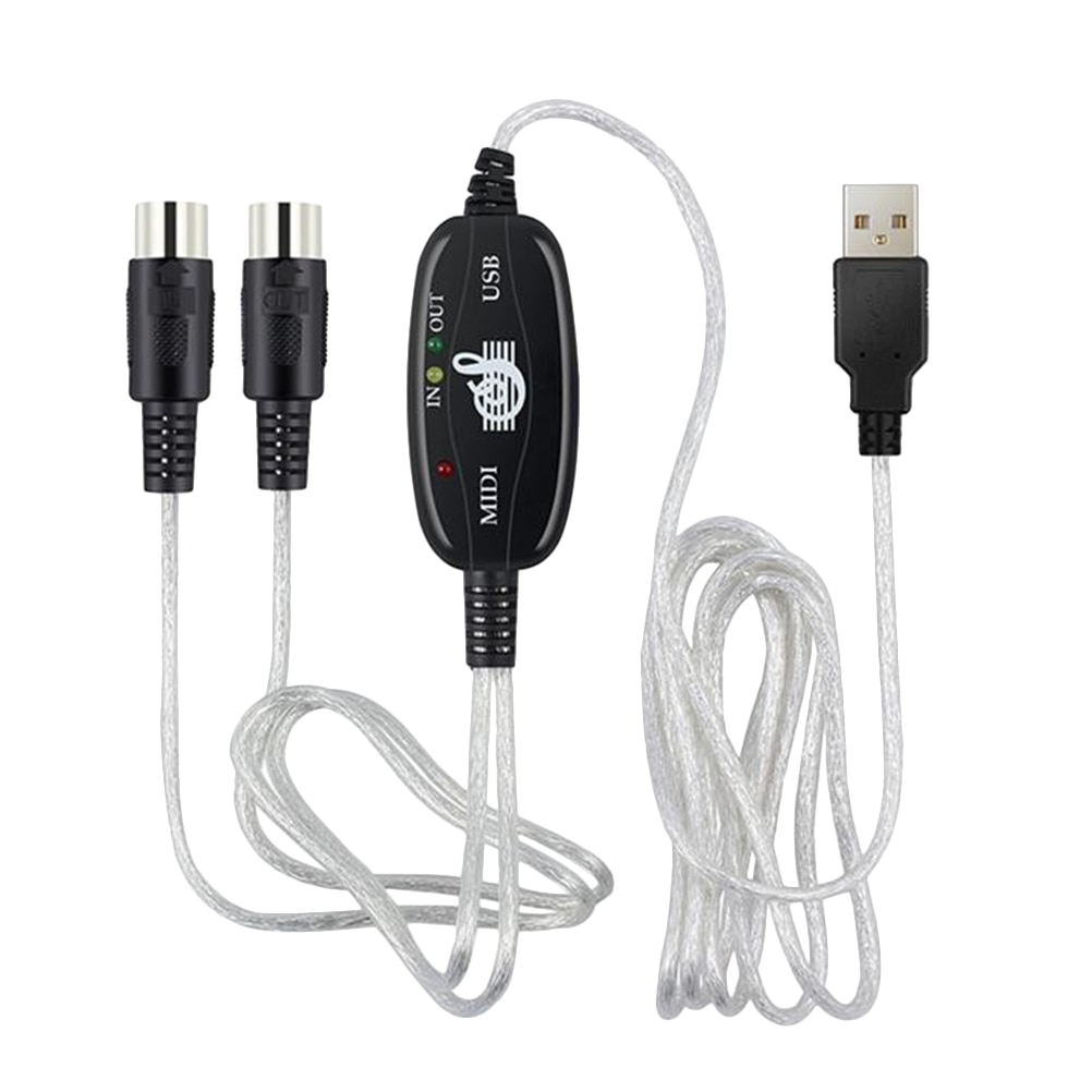 Cable MIDI a USB portátil, Accesorio de conexión práctico y duradero, herramienta de conversión de Cable de edición de música para instrumentos, sonido C, 1 ud.