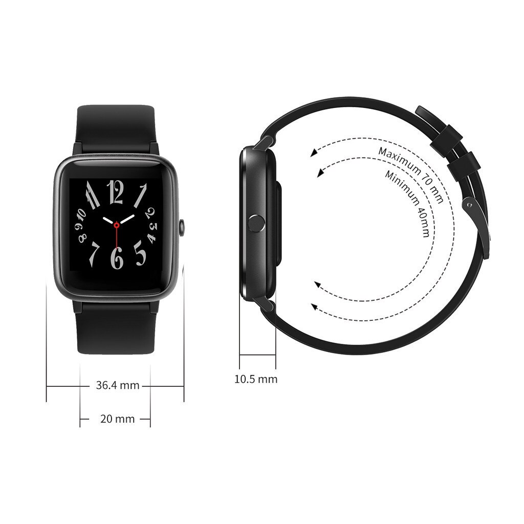 ID205 Smart Horloge Bluetooth 5.0 8 Sport Modi Slaap Management App Bluetooth Connectiviteit Voor Android Ios Telefoon