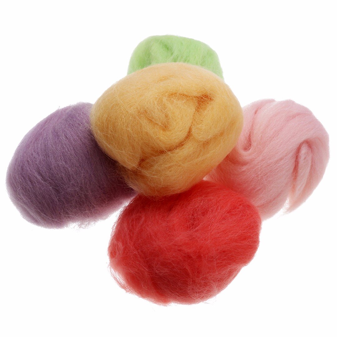 1 Set 5g Zachte Merino Wol Fibre Zwervende 17 Kleuren Voor Naaldvilten DIY Hand Spinning Naaien Pop Handwerken arts Craft