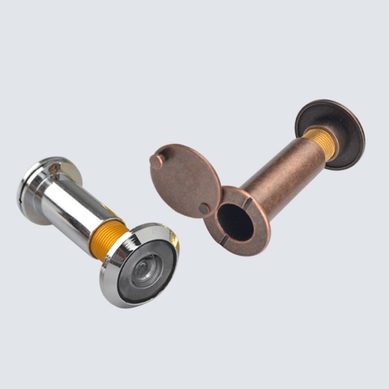 1 st 220 hd anti-tittande dörrvisare 16 26 35mm matt hd-lins med lock metall cat eye-säkerhet för hemdörrsvy