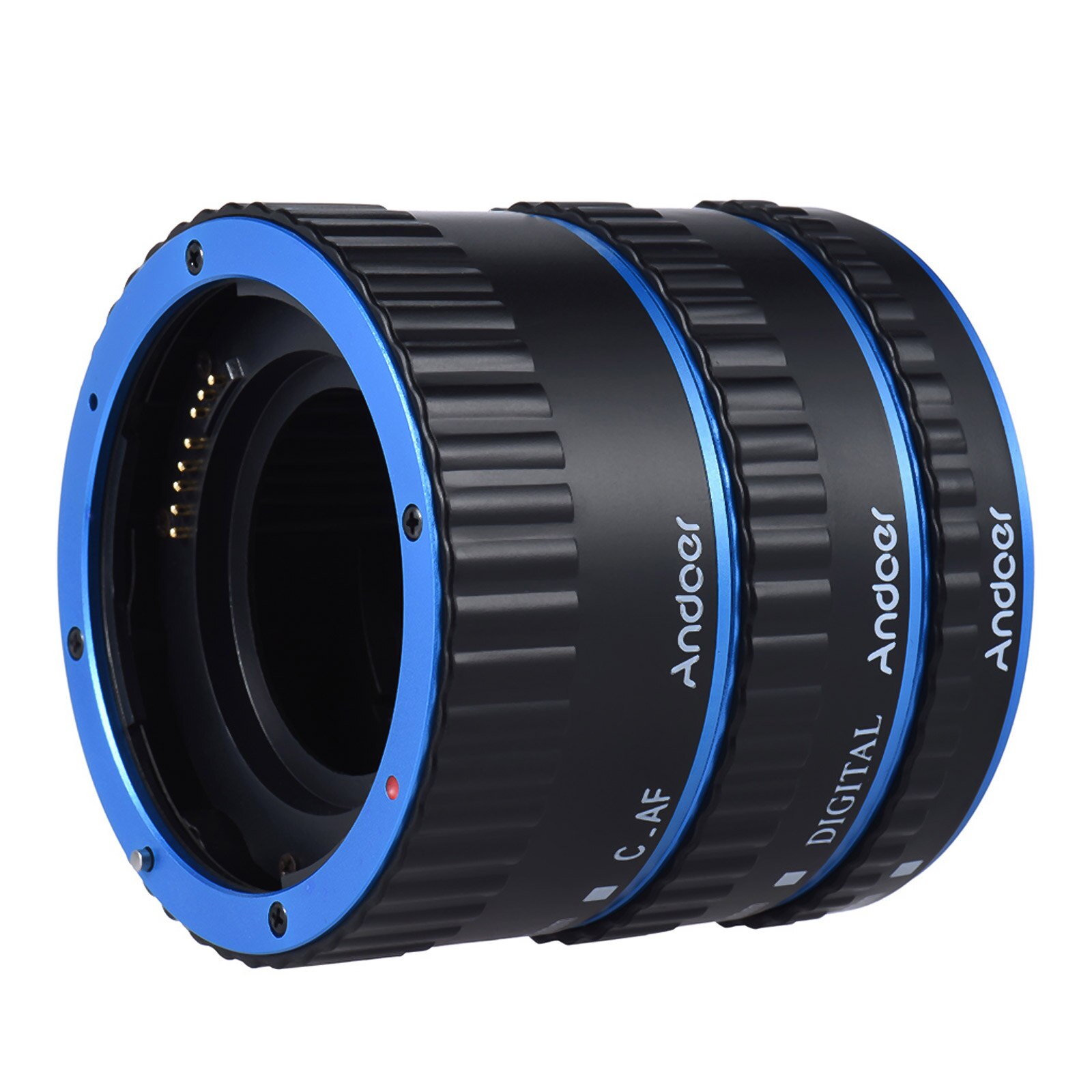 Andoer-anillo adaptador de lente para cámara Canon EOS EF EF-S, accesorio de extensión de Macro AF con enfoque automático TTL, modelo 60D, 7D, 5D II, 550D, STOCK de CN/CZ/US: Blue