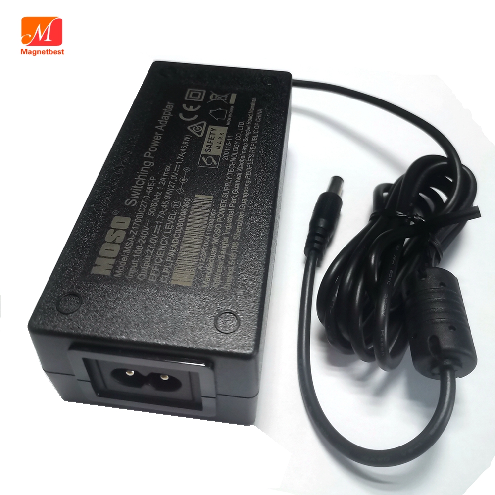 Original MOSO 27V 1.7A Adapter Charger AC DC Transformer Switching Power Supply With EU US AU UK Cable Cord 5.5*2.1mm Converter