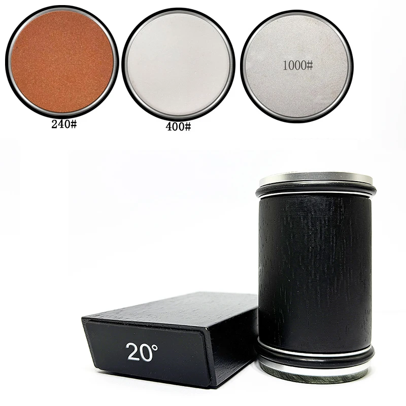 Rolling Knife Sharpener Magnetic Knife Holder Diamond Sharpening Stone 15 & 20 Degree Roller Sharpening for Kitchen Knives Tool: Pink