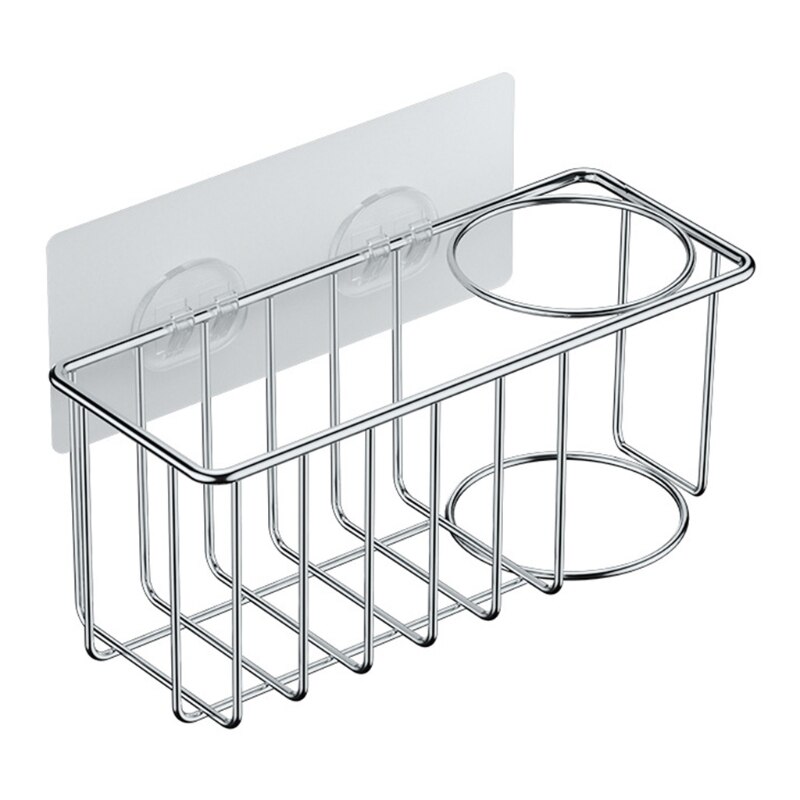 Sponge Holder And Kitchen Storage Rack Vertical Scrub Brush Holder Kitchen Sink Rack Safety Suction Cup Seal