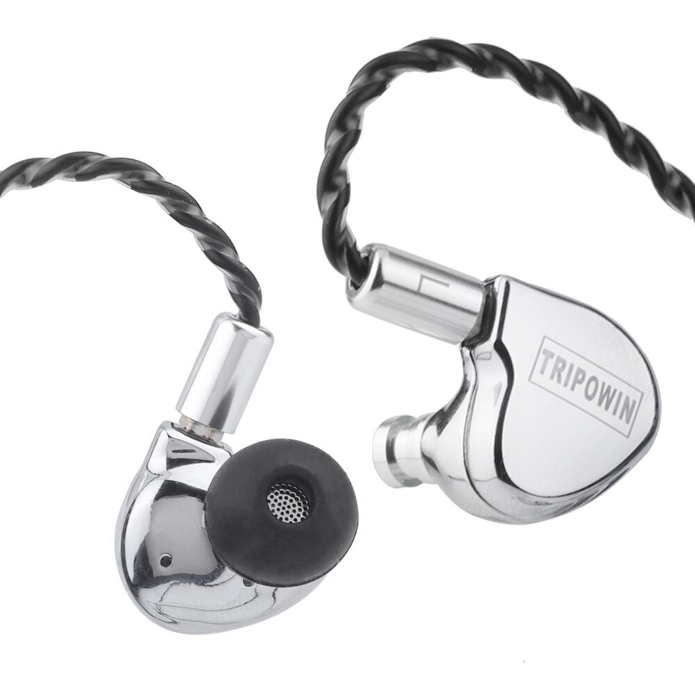 Tripowin TC-01 1DD 10mm Si + PU Fahrer HiFi in-Ohr-Kopfhörer mit Metall Gehäbenutzen, abnehmbare 0,78mm 2Stift Kabel