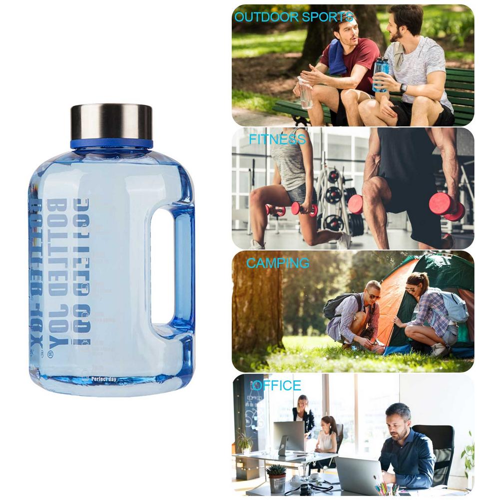 2.2L Hydro Kolf Gym Water Cup Sport Fitness Waterfles Plastic Student Zachte Kolf Wandelen Drinken Plastic Fles Met Filter