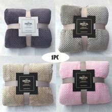 Coral fleece tæppe blød fuzzy plaid fleece tæpper solid moderne linje vinter sengelinned sofabetræk sengetæppe rejse  z1209