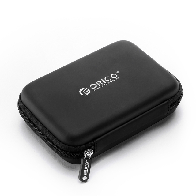 ORICO PHB Custodia da trasporto per disco rigido portatile da 2,5 pollici Borsa di archiviazione HDD per lettore di schede per cavo USB HDD SSD: Black