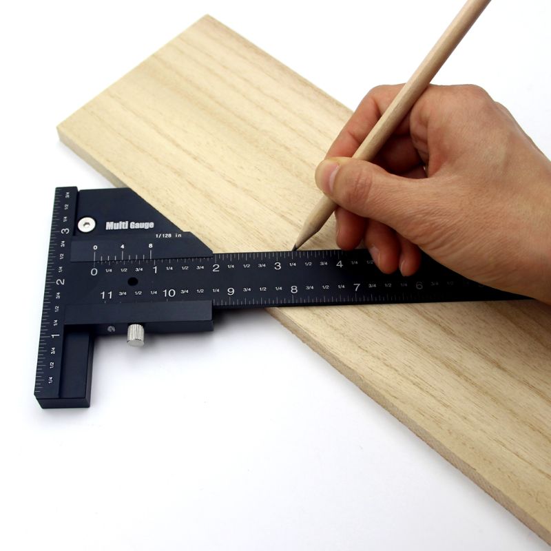 T type høj præcision multifunktionel træbearbejdning lineal scriber tømrermåler