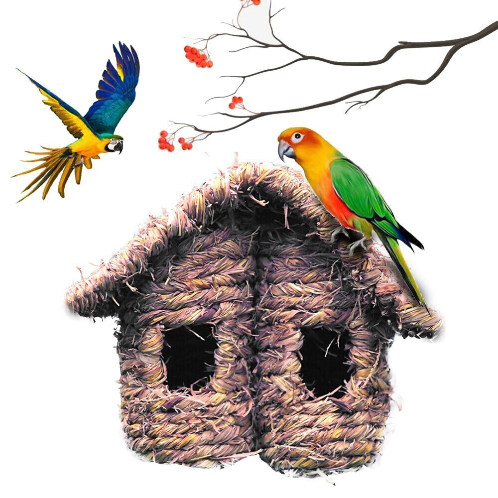 Natürliche Holz Vogel Nest Vogelhaus Kolibri Außerhalb Hängen handgefertigt draussen Heimat Garten Dekoration Container Zucht Nest