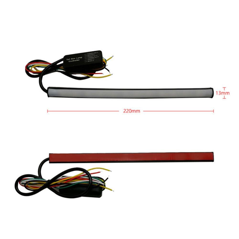 30cm Motorrad LED Bernstein Fließende Licht Streifen Sequentielle Switch LED Schwanz Bremse 12V Blinker Streifen Lampe Für