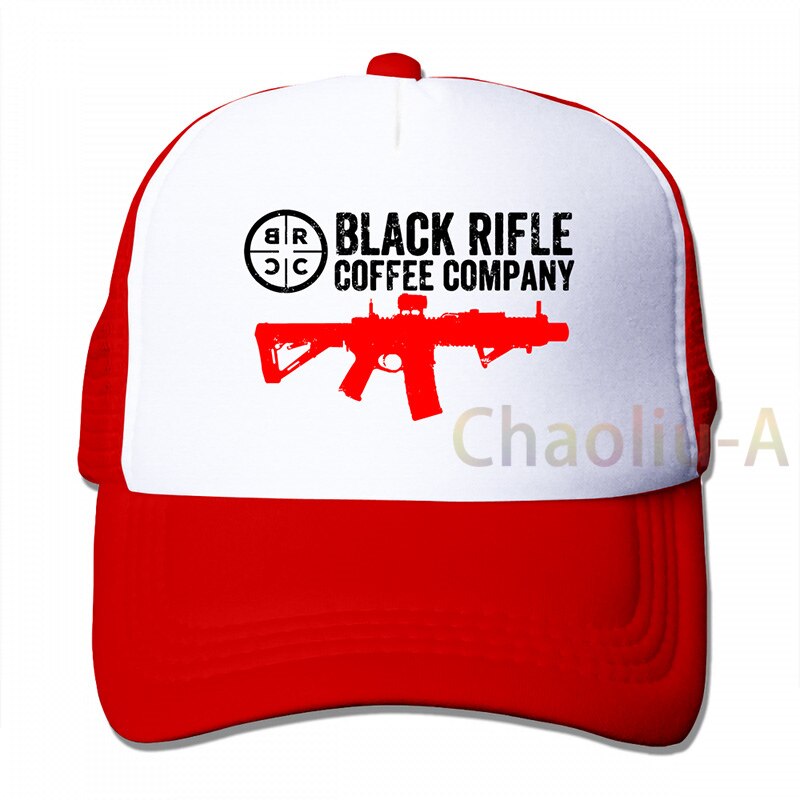 Black Rifle Coffee Company Black Baseball cap men women Trucker Hats adjustable cap: 3-Red