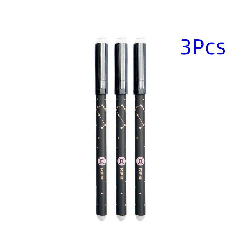 3Stck Löschbaren Stift, Neuheit 0,5mm sternenklar stift neutral Stifte für Schule Mädchen Schreiben Büro Liefert Schreibwaren: 3 Stck Zwillinge