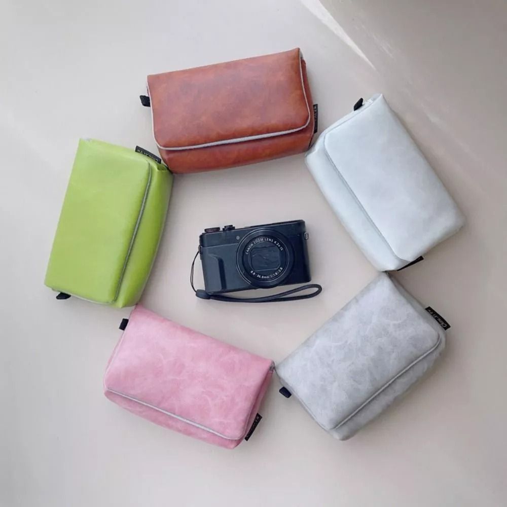 PU Camera Bag Waterproof Shockproof Digital Camera Case Convenient Multi-functional Photography Bag DSLR Camera