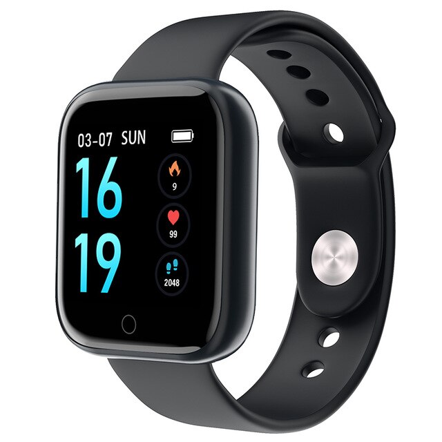 Reloj inteligente T80 con Bluetooth para hombre, reloj deportivo resistente al agua con llamadas, recordatorios: Black Silica gel