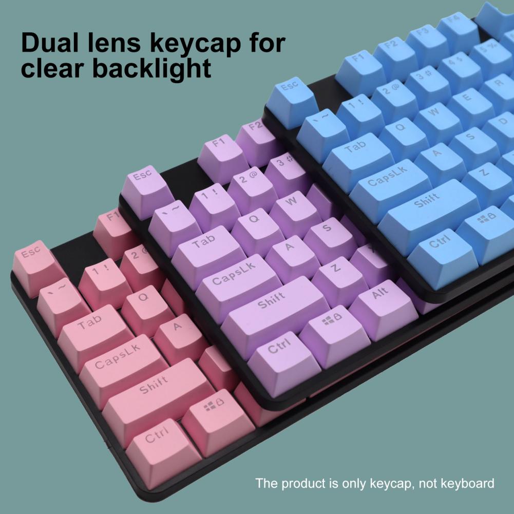 Blank 104 keys ABS layout Thick PBT Keycap White Blue Raindrop color matching keycaps OEM