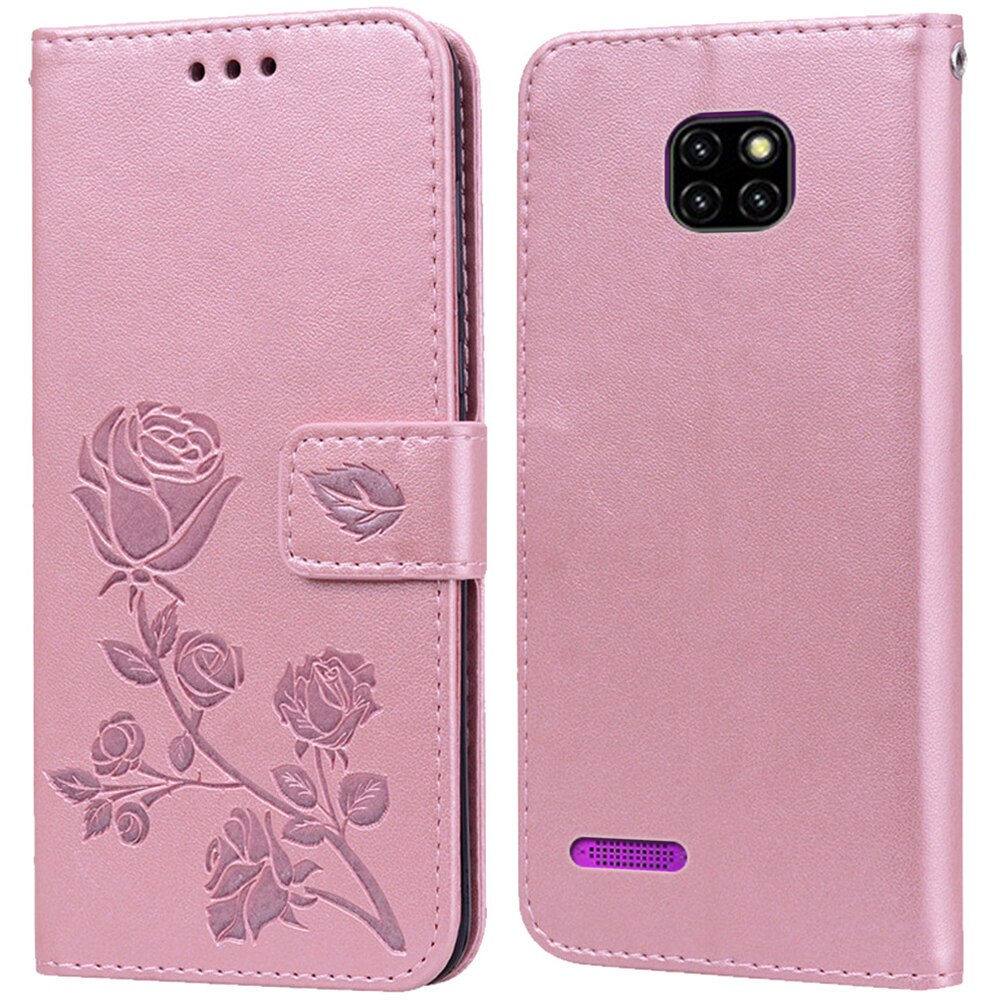 Luxury Leather Flip Book Case for Ulefone Note 7 7P Rose Flower Wallet Stand Case Phone Cover Bag coque