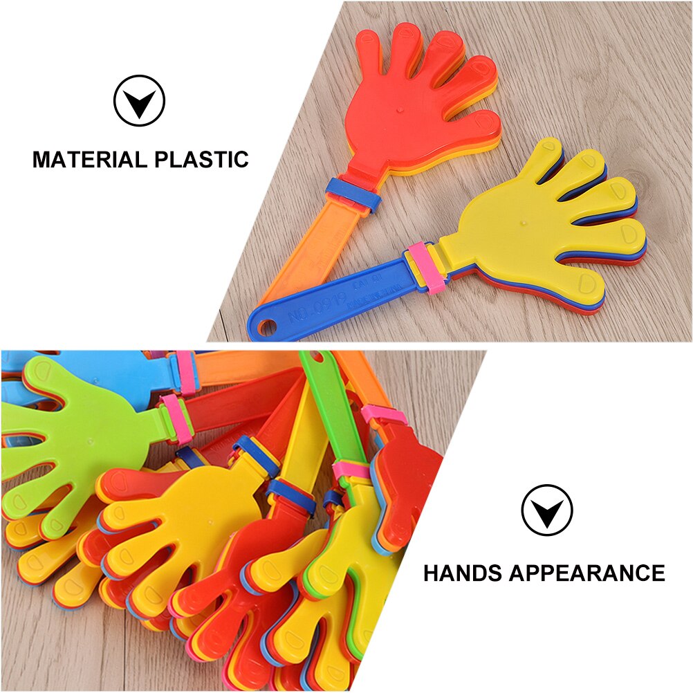 24pcs Hand Clappers Plastic Clapping Device Clapping Hands Party Accessories