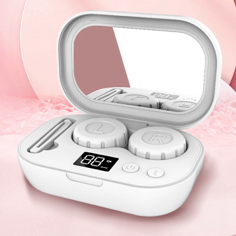 Contact Lens Ultrasone Reiniging Machine 58000Hz Hoge Frequentie Trillingen Timing Oplaadbare Cleaner