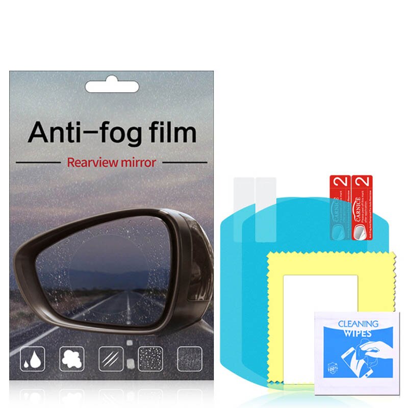 2PCS/SET Car Mirror Window Clear Film Anti Dazzle Car Rearview Mirror Protective Film Waterproof Rainproof Anti Fog Car Sticker