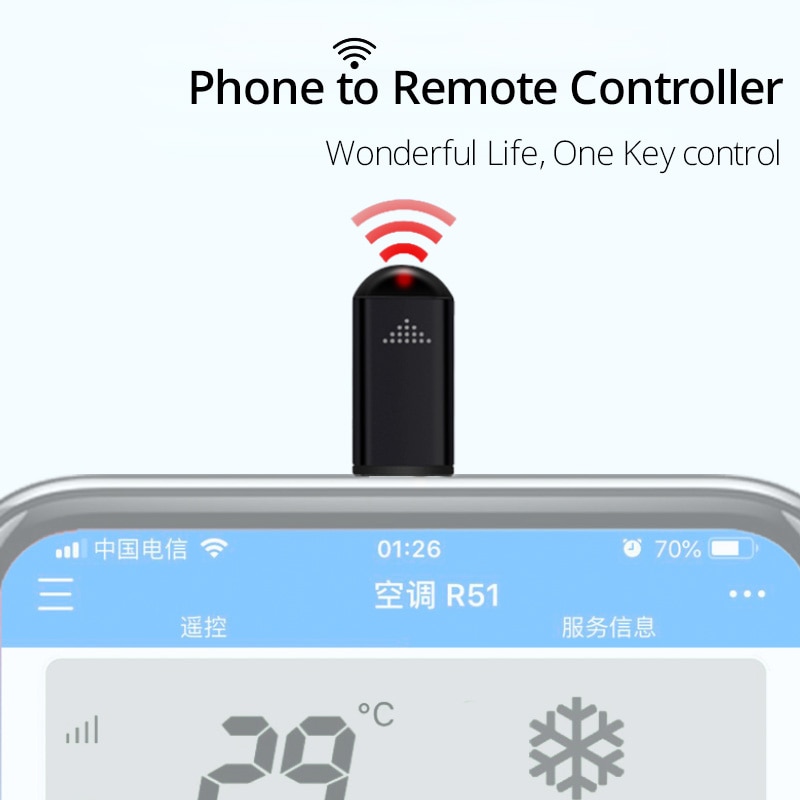 Suntaiho Universal Smart infrared remote Control for iphone Samsung Xiaomi Mini IP remote Controller Adapter for TV aircondition