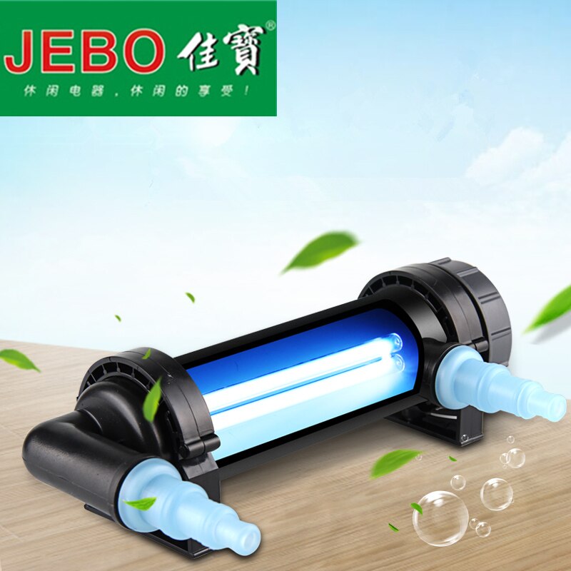 2 stk. jebo uv vandfilter sterilisatorlampe originalt tilbehør vandindløb og -udløb vandrenser til akvarium