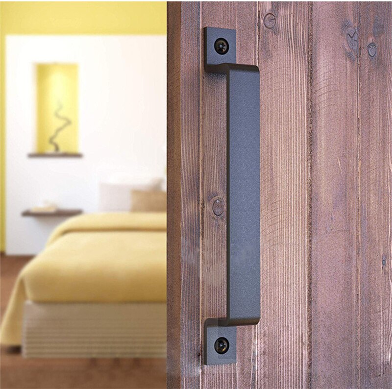 Sliding Barn Door Handle Pull Flush Recessed Wood Door Handle Furniture Hardware For Cabinet Cupboard Interior Door