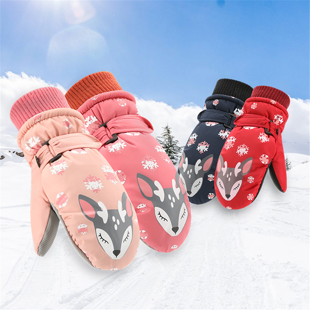 Enfants hiver gants de Ski garçons filles sport imperméable à l'eau coupe-vent anti-dérapant neige mitaines étendu poignet gants de Ski