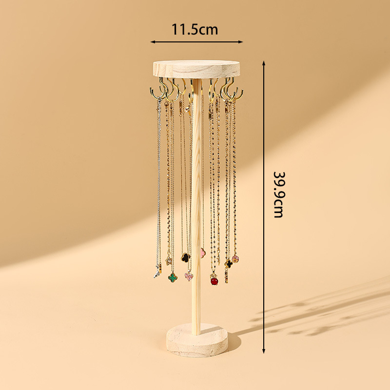 Organizer na biżuterię Wyświetlacz Uchwyt na naszyjnik Wieszak na naszyjnik Stojak na biżuterię Naszyjniki Kolczyki Wisiorek Bransoletki dla: BIAŁY