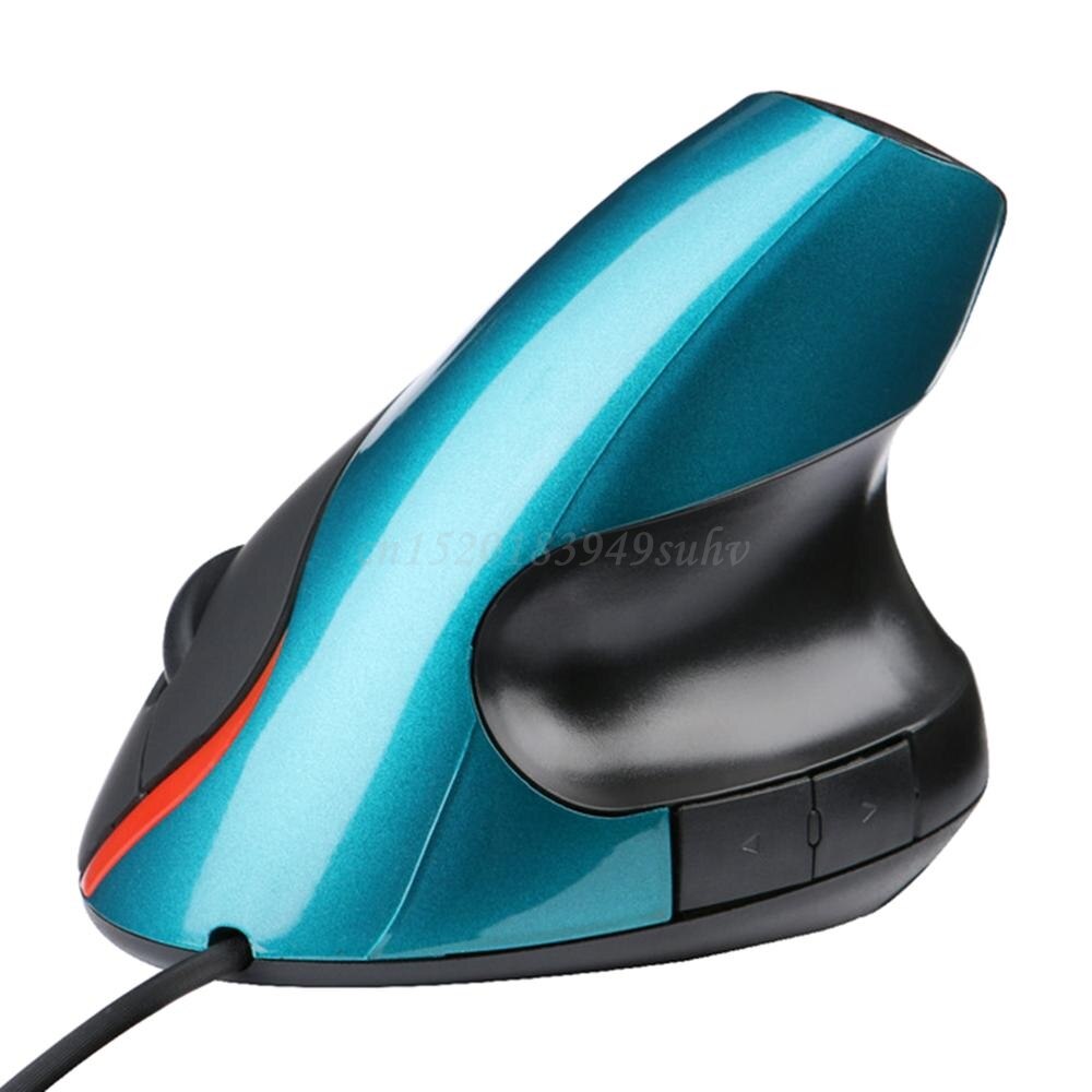 P Wired Vertical Mouse Superior Ergonomic Mice Optical USB Mouse For Gaming Computer PC Laptop Prevention Mouse Hand: Blue