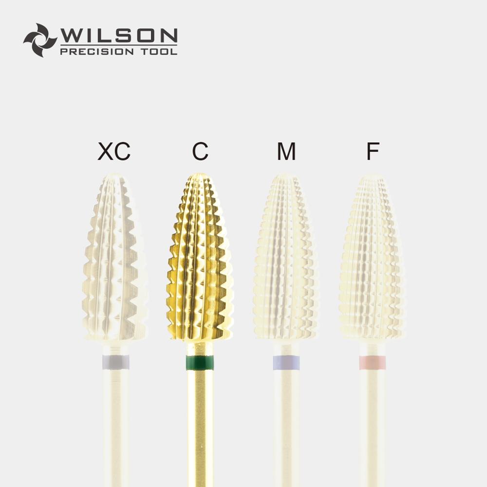 Mèche Typhoon (acrylique et Gels à suppression la plus rapide) [or/argent]-une directionnelle (pour usage à droite seulement)-mèche à ongles en carbure WILSON: 1PC Coarse-Gold