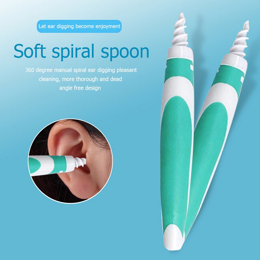 Ear Wax Pick Cleaner Remover Soft Spiral Head Ear-Cleaning Device Ear Cleaner Ears Plugs Spirals Care Tool