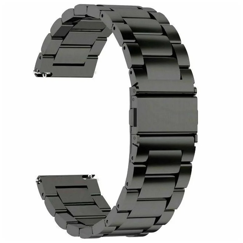 18mm 20mm 22mm urrem i rustfrit stål, hurtigudløser, kompatibel med smartwatch og traditionelt ur.: Xs / Sort
