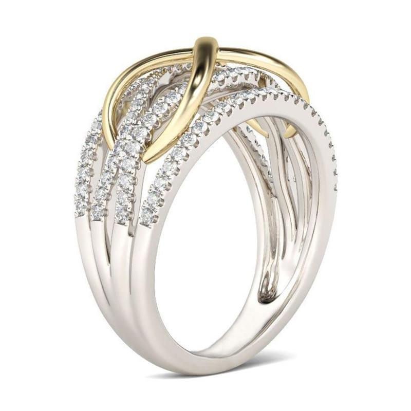 Paar ringen - eenvoudige roestvrijstalen herenring damesringen hart trouwring blingbling band kristal strass steentjes s  v2 g 0: 9