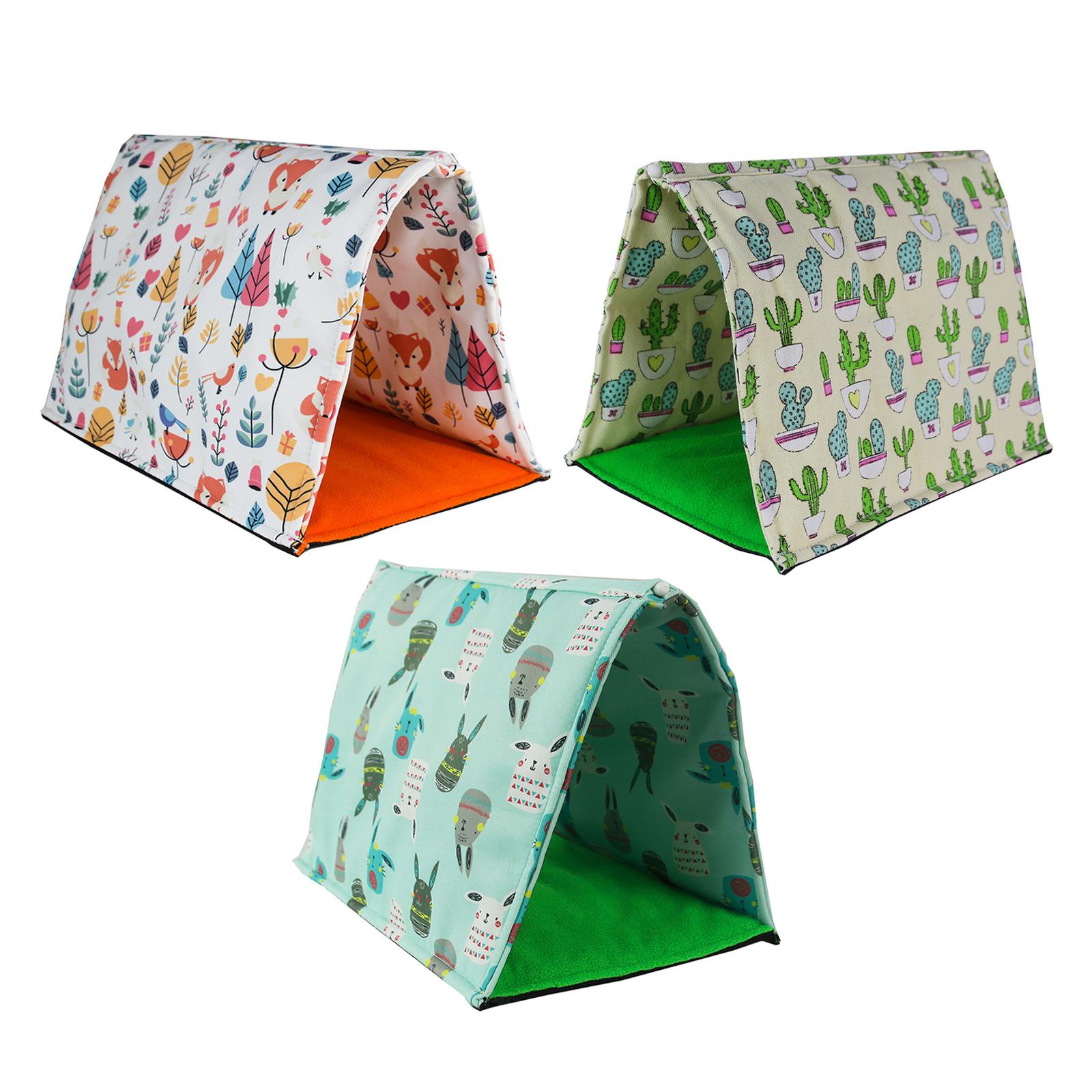 Reptile Hide Bed Nap Mat Bearded Dragon Warm Rest Hideout Habitat Lizard Triangular Tent for Leopard Gecko Accessories Play Toys