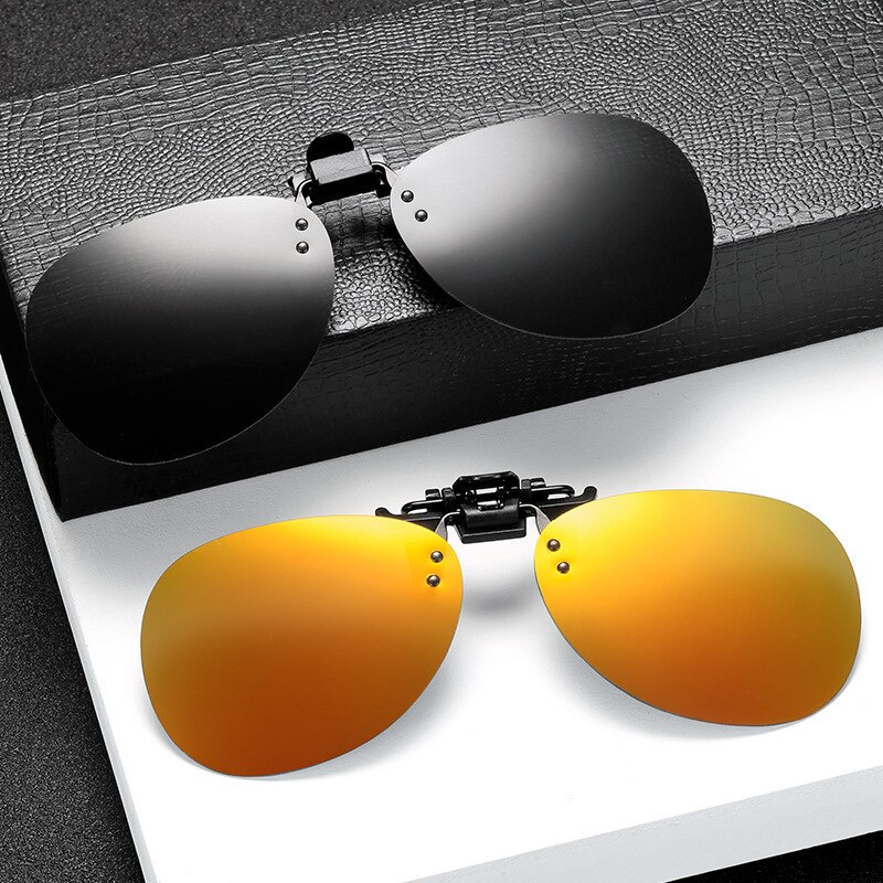 Unisex Polarized Clip On Flap Up Sunglasses UV400 Protection Glasses Men Women Driving Goggle Night Vision Fishing Goggle