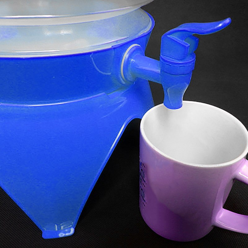 Portable 5L Gallon Collapsible Folding Car Travel Drinks Holders Beer Water Dispenser Drinks Container Tap For Outdoor Camping