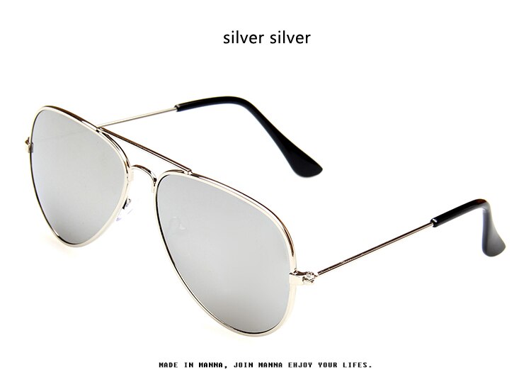 Longkeeper drenge piger børn solbriller mærke retro sød pilot solbriller børn oculos de sol gafas  uv400: Sølv sølv
