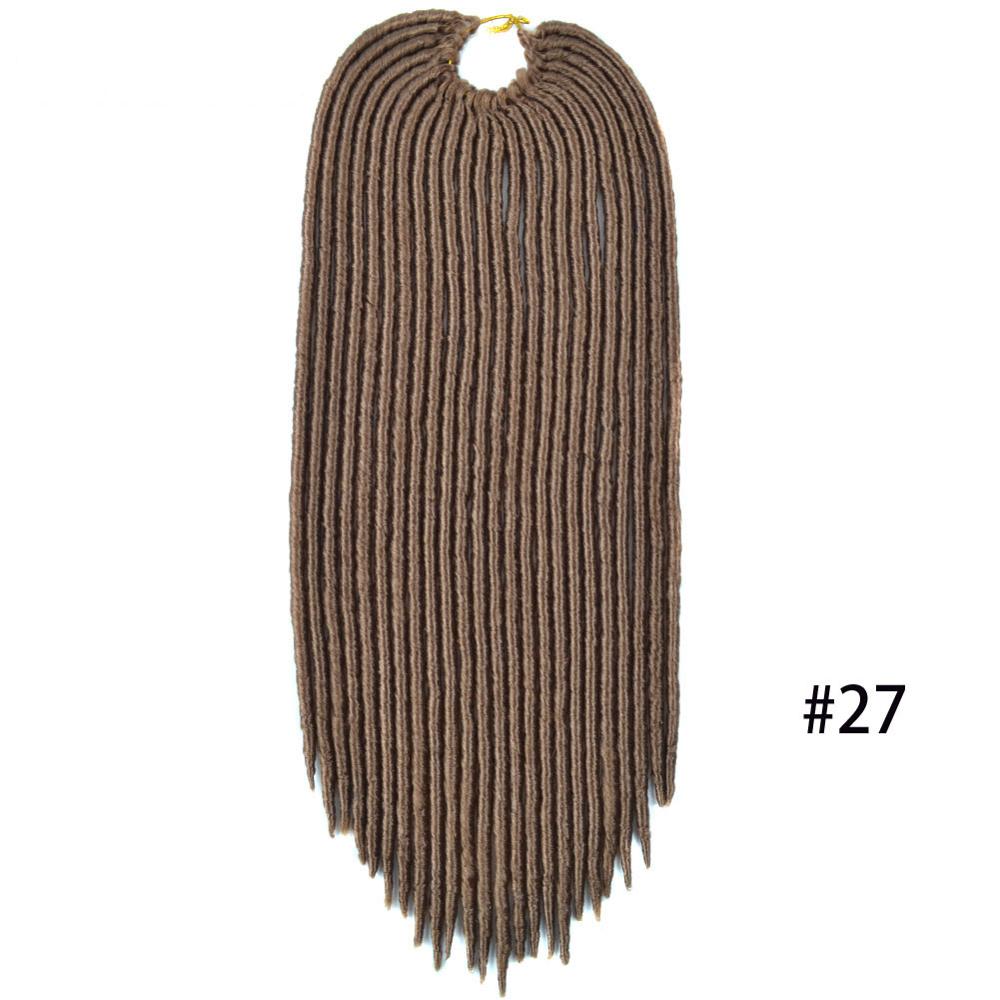 Faux Locks Crochet Braids Hair Synthetic Hair Extensions Braiding Hair Crochet Braids Hair Mixed Color High Temperature Fiber: #27 / 1Pack