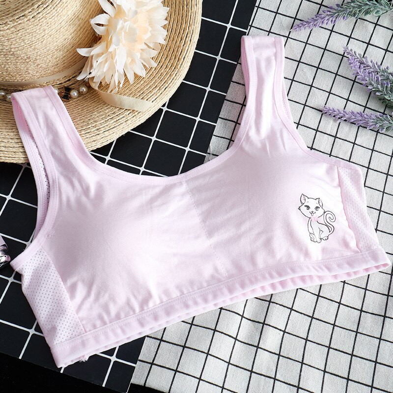 girls bra 8-16Y Teens Teenage Underwear Lingerie Cotton Young Sport Puberty Big Girl's Hipster Adolescente Training